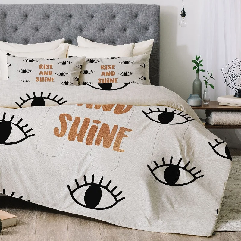 Full - size comforters suitable for full - sized beds in guest rooms or small bedroomsOrara Studio Rise And Shine Bedroom Quote Made to Order Comforter Set