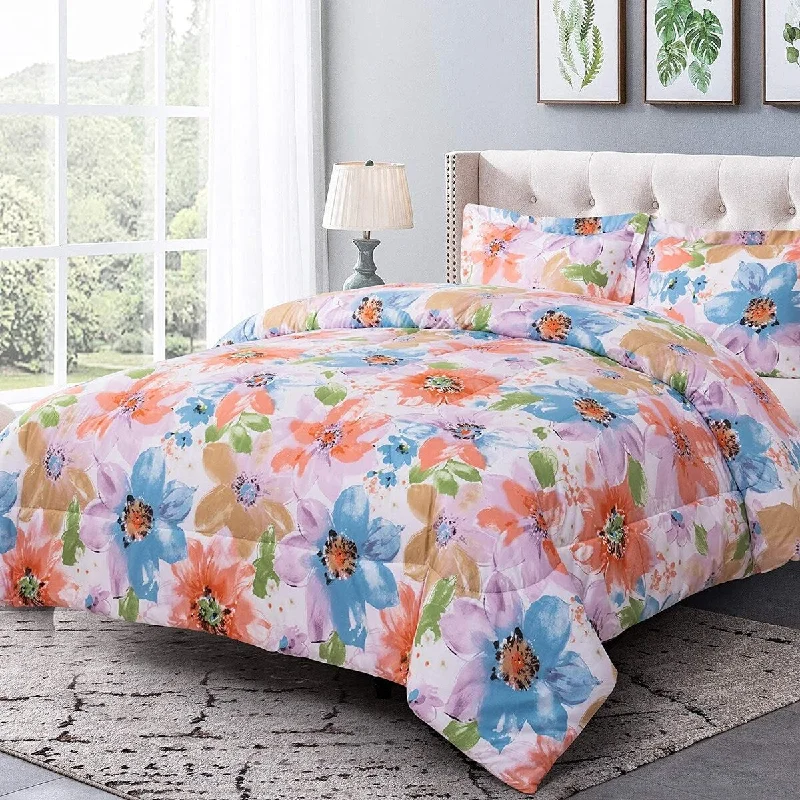 Queen - size comforters for standard queen - sized mattressesPastel 2/3 pc Comforter Set