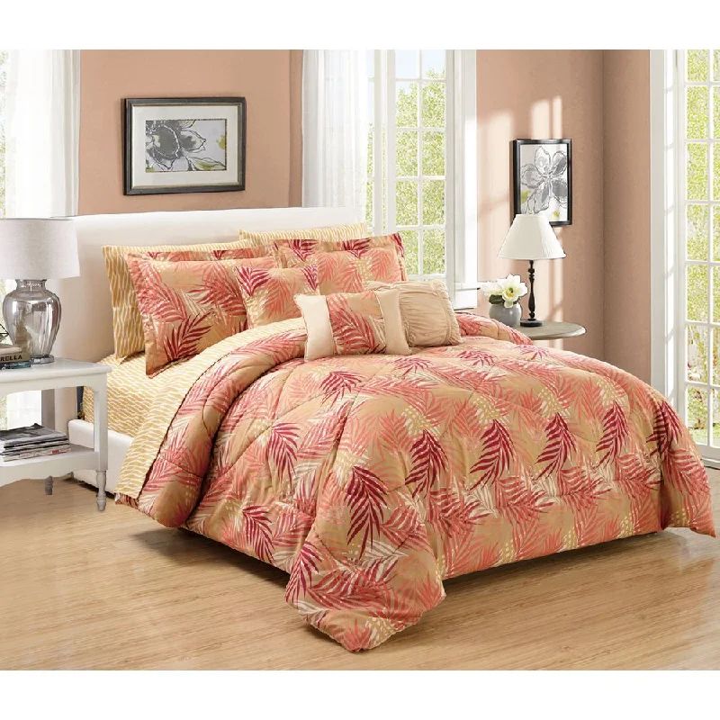 Silk - filled comforters for a luxurious and smooth touchRT Designers Collection Augusta 10-Piece Comforter Set