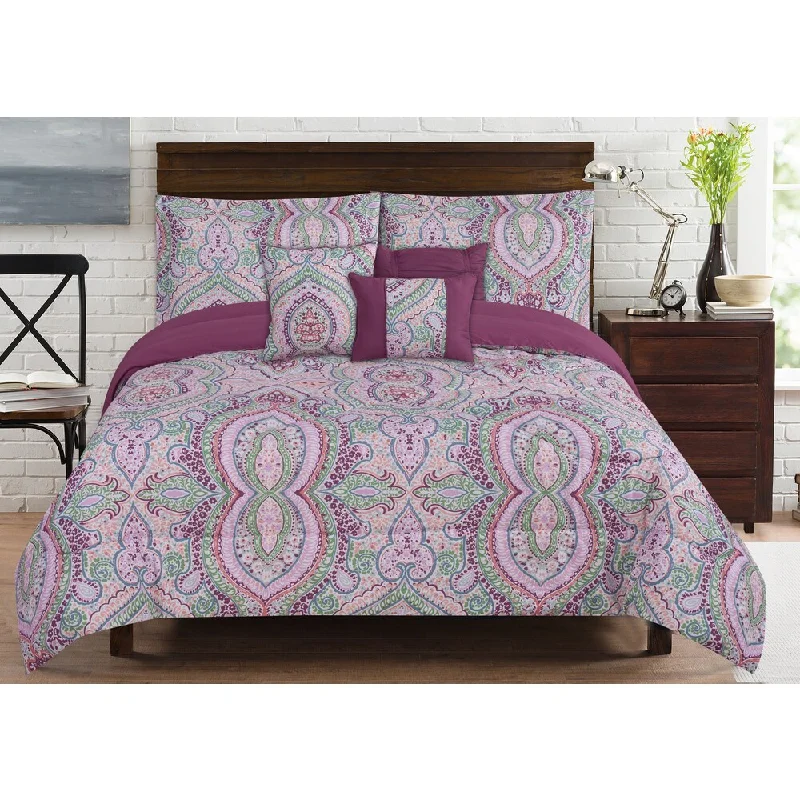 Cotton - filled comforters for a breathable and natural sleep experienceRT Designers Collection Brisbane 6-Piece Comforter Set