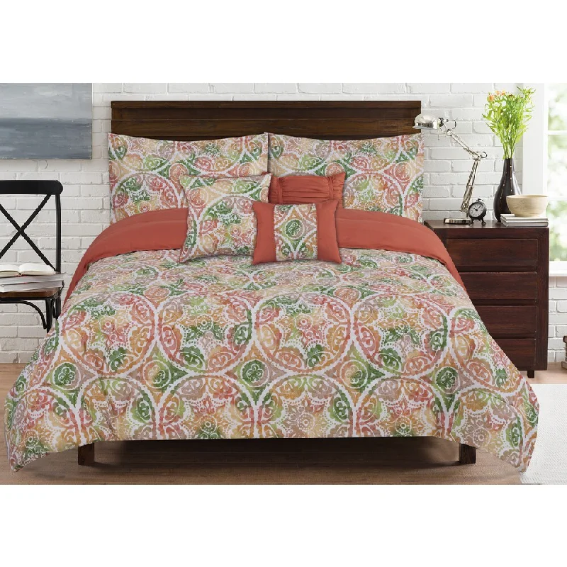 Silk - filled comforters for a luxurious and smooth touchRT Designers Collection Brockport 6-Piece Comforter Set