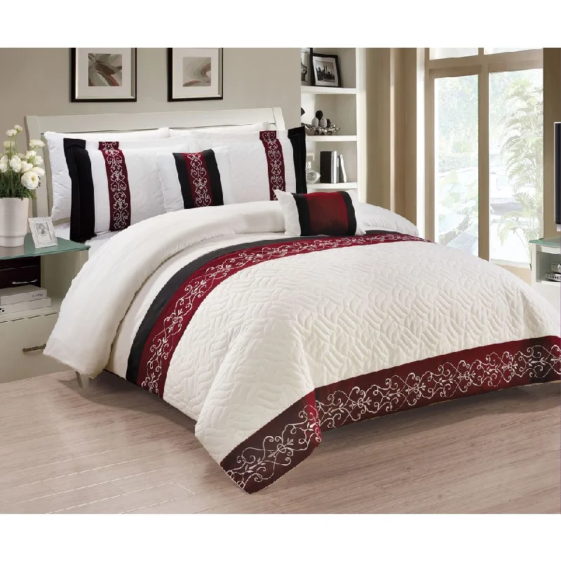 Synthetic - filled comforters like polyester for affordability and hypoallergenic propertiesRT Designers Collection Newton 5-Piece Comforter Set