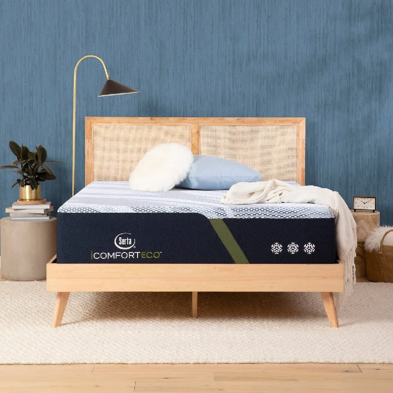 Innerspring mattresses with coil counts for supportSerta iComfortECO F30LTX 14.25" Memory Foam Plush Mattress and Adjustable Base Set