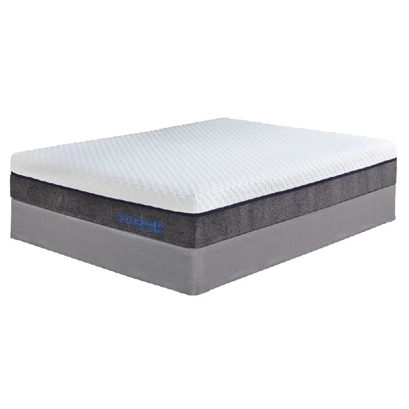 Hybrid mattresses combining foam and innerspring technologySierra Sleep by Ashley Mygel Hybrid California King-size Mattress