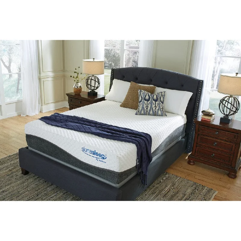 Hybrid mattresses combining foam and innerspring technologySierra Sleep by Ashley Mygel Hybrid King-size Mattress