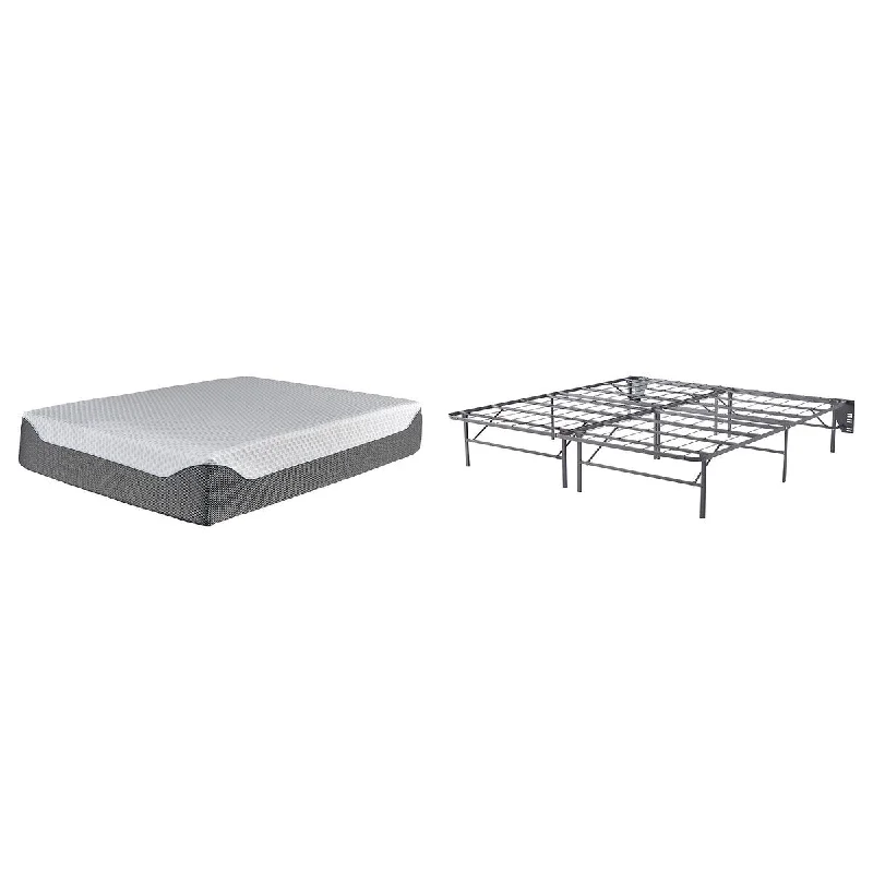 Hybrid mattresses combining foam and innerspring technologySignature Design by Ashley 14 Inch Chime Elite Black/White 2-Piece King Mattress Package