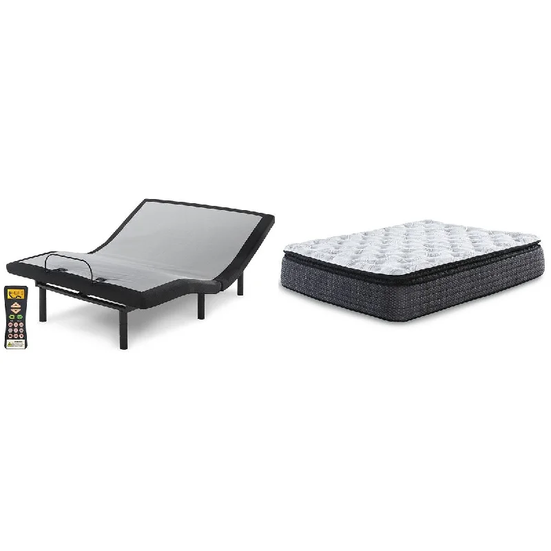 Innerspring mattresses with coil counts for supportSignature Design by Ashley Limited Edition Pillowtop Black/White 2-Piece Queen Mattress Package