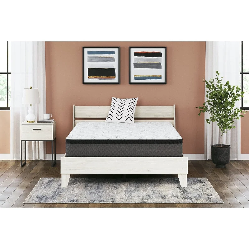 Organic cotton mattresses for a chemical - free sleep surfaceSignature Design by Ashley Pocketed Hybrid White 12 Inches Medium Mattress