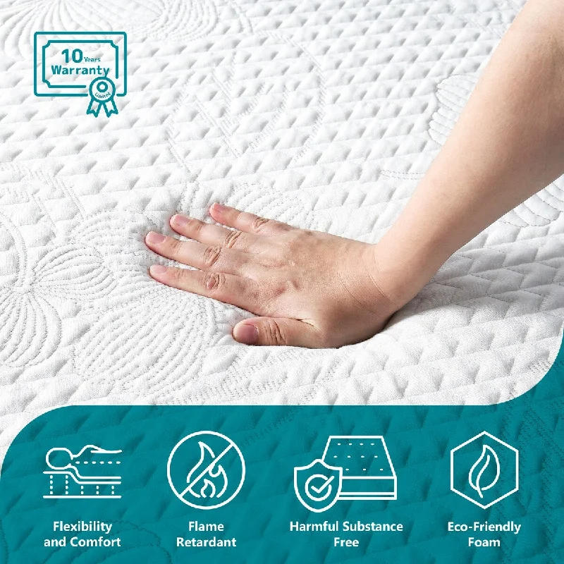 Queen - size mattresses for couples and standard bedroomsSleeplanner 10 inch Memory Foam Mattress