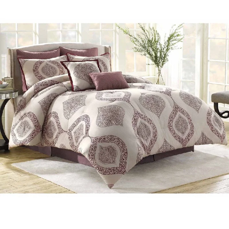 Queen - size comforters for standard queen - sized mattressesSoho New York Home Bergen 8-piece Cotton Comforter Set