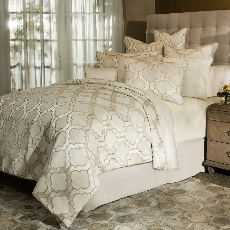 Full - size comforters suitable for full - sized beds in guest rooms or small bedroomsSpectrum 10-Piece Pearl King Comforter Set