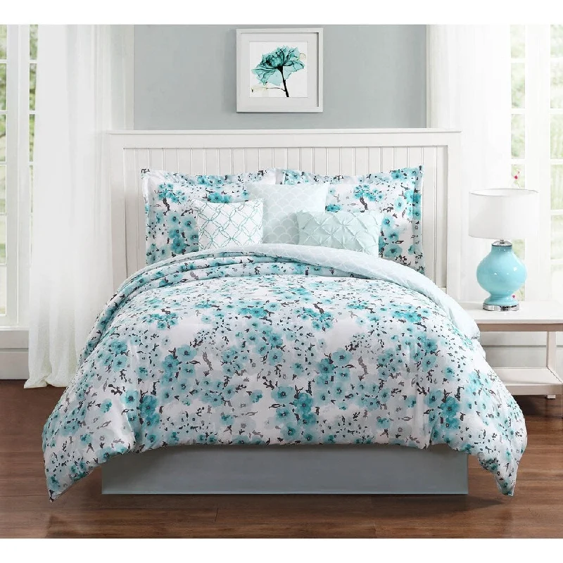 Queen - size comforters for standard queen - sized mattressesStudio 17 Sakura 7-Piece Comforter Set