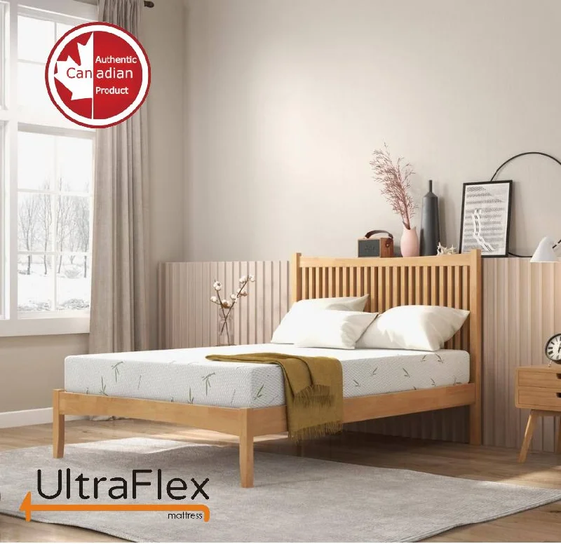 Hybrid mattresses combining foam and innerspring technologyUltraFlex EasySleep- Canadian-Made Medium Firm Gel Infused Reversible Comfort With Pressure Relief, Cooling Technology, Bamboo Cover, CertiPUR-US® Certified Foam Eco-Friendly Mattress (Made in Canada)