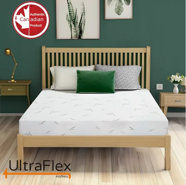 Wool - filled mattresses for natural insulation and moisture - wickingUltraFlex RestEasy- Reversible Gel-Infused Foam Mattress, Ideal for Bunk Beds, Trundle Beds, Caravans, RV, Bamboo Feel, CertiPUR-US® Certified, Medium Firmness, Conveniently Boxed (Made in Canada)