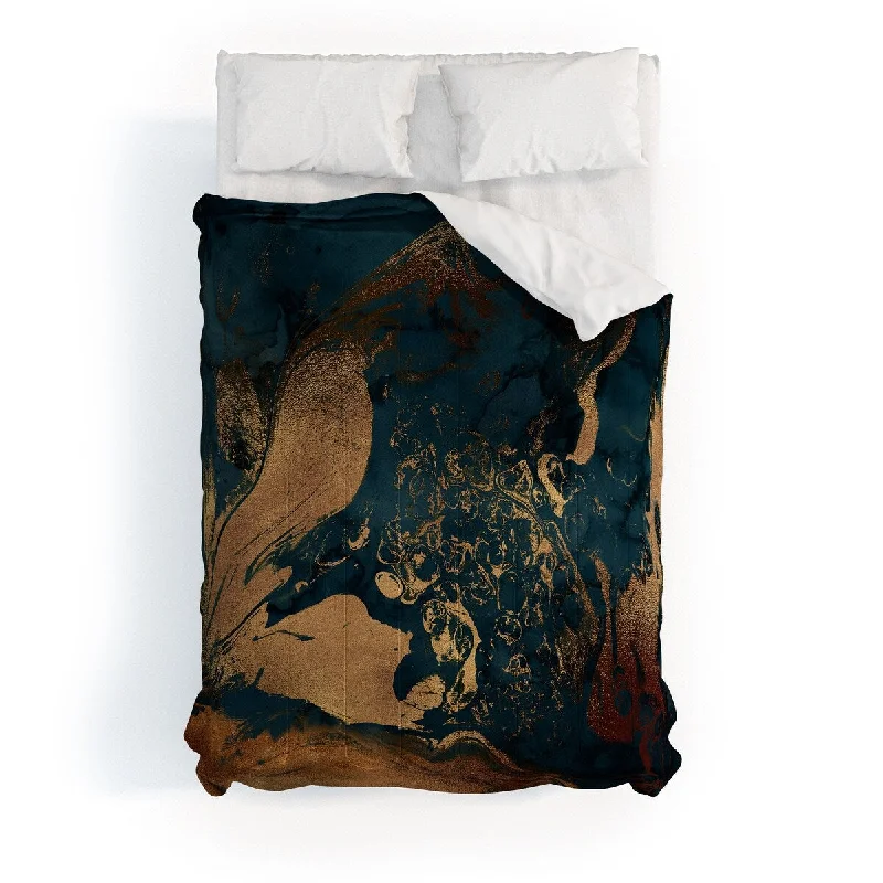 Microfiber - filled comforters that are lightweight and easy to care forUtart Emerald Indigo And Copper Glam Made To Order Full Comforter