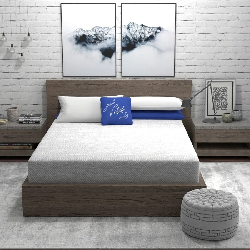 Hybrid mattresses combining foam and innerspring technologyVibe Heather Grey 8" Gel Memory Foam Mattress in a Box, Ultra Small Package