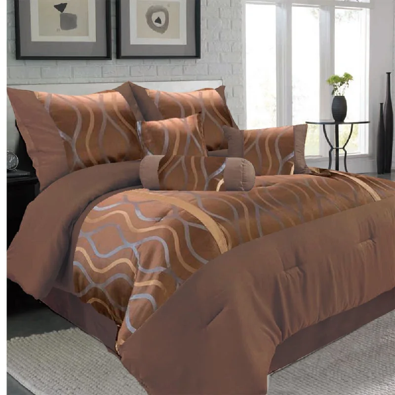 Full - size comforters suitable for full - sized beds in guest rooms or small bedroomsWindsor Home Galina 7-piece Comforter Set